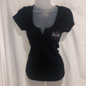 Harley Davidson Button Detail Shirt